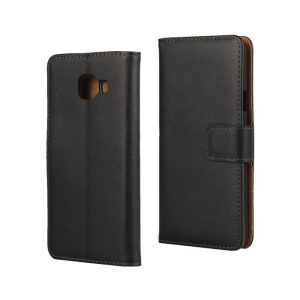 Premium kožna torbica za telefon Samsung Galaxy A3 (2016) - Crna